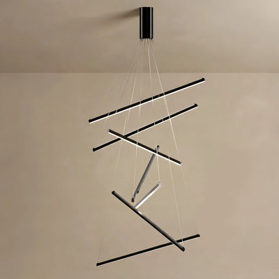  Chandelier – Aluminum & Silica Gel LED Halo Light for Living Room