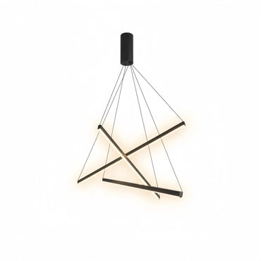 Arcato Modern Sculptural Chandelier – Aluminum & Silica Gel LED Halo Light for Living Room