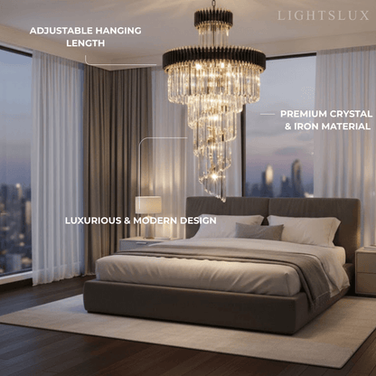 Excelis_Luxury_Cone_Crystal_Chandelier