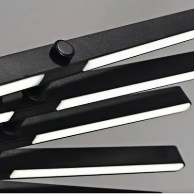 Arcato moderne verstellbare gestapelte Pendelleuchte – schwarzes Eschenholz, Eisen, Acryl, Aluminium für Kücheninsel
