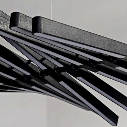 Arcato moderne verstellbare gestapelte Pendelleuchte – schwarzes Eschenholz, Eisen, Acryl, Aluminium für Kücheninsel