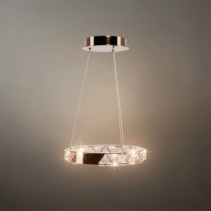 Rose Gold Crystal Chandelier – Exquisite Crystals with Warm Ambient Glow