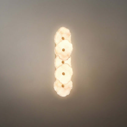 Excelis Royal Alabaster Petal Wall Sconce for Living Room