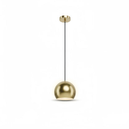 Excelis Modern Dome Pendant Light – Brushed Gold/Matte Black for Kitchen Island