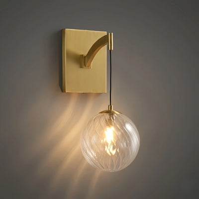 Excelis Moderne Gold-Globus-Wandleuchte – gebürstetes Gold-Finish, modernes elegantes Design
