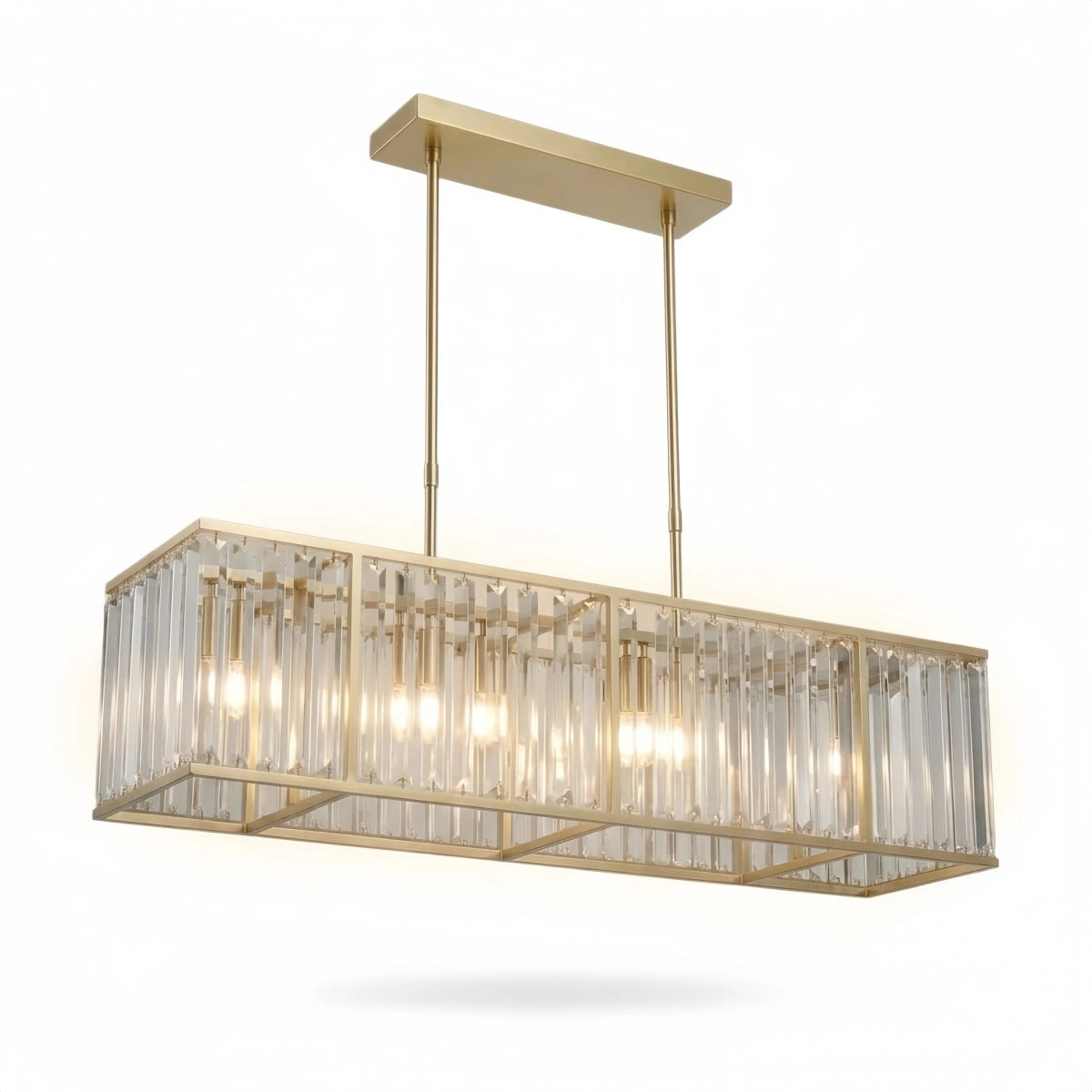 Excelis Modern Linear Chandelier – Metallic Accents for Refined Luxury Interiors