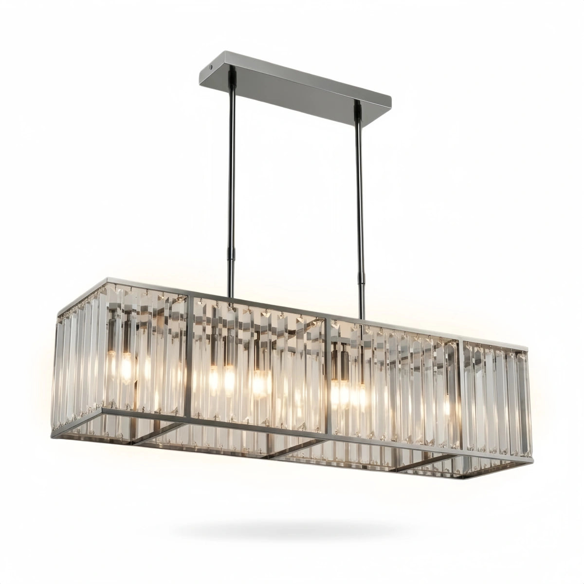 Excelis Modern Linear Chandelier – Metallic Accents for Refined Luxury Interiors