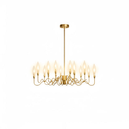 Excelis Modern  Geometric Gold Chandelier – Reflective Stainless Steel Spectacle Living Room