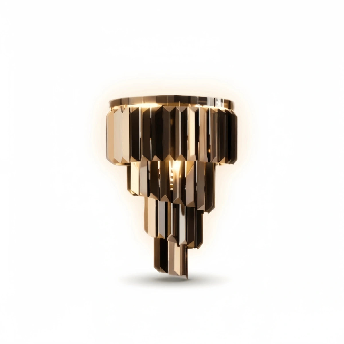 Modern Wall Sconce – Black Mirror with Crystal Accents Geometric for Hallway