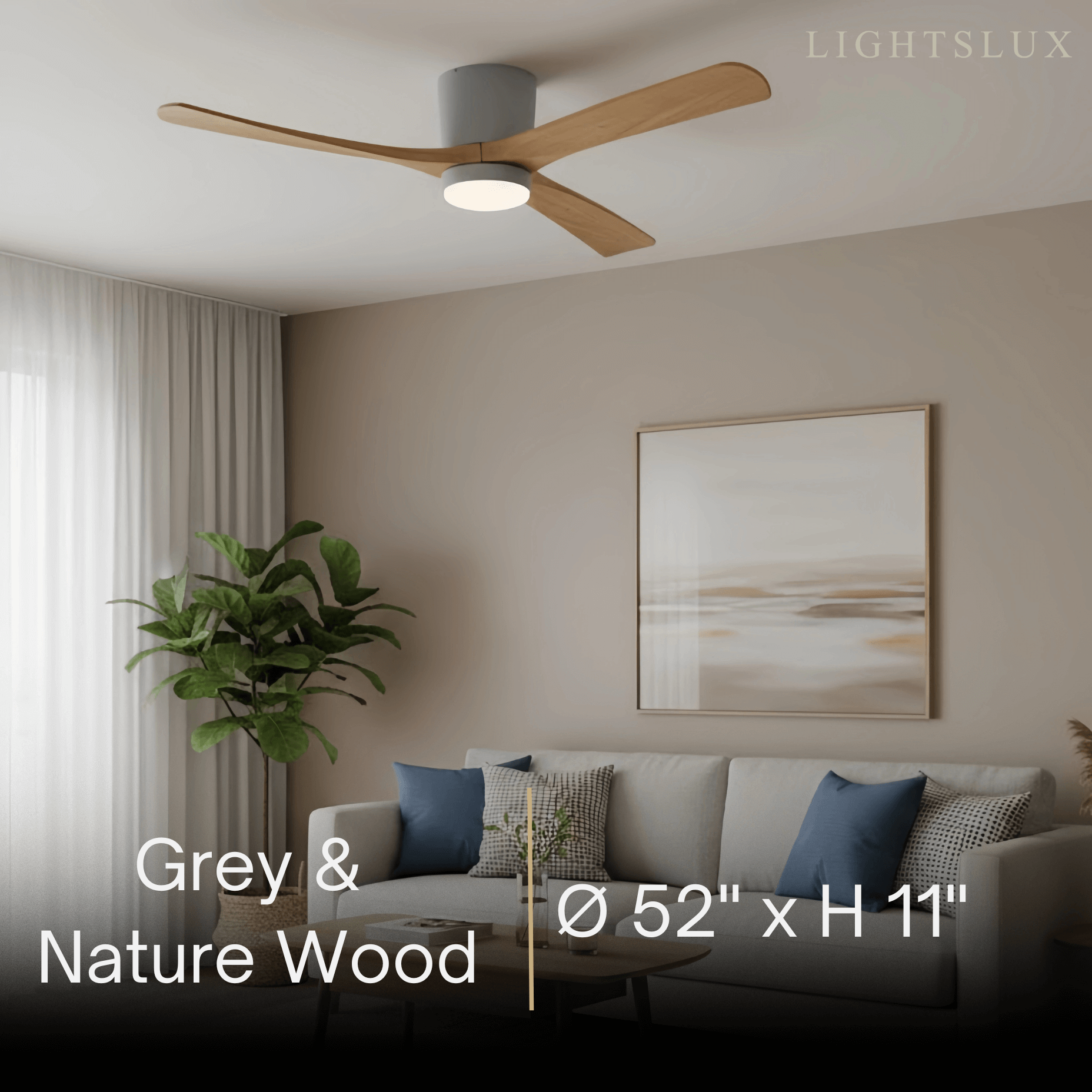 Lunara Nordic Ceiling Fan Light