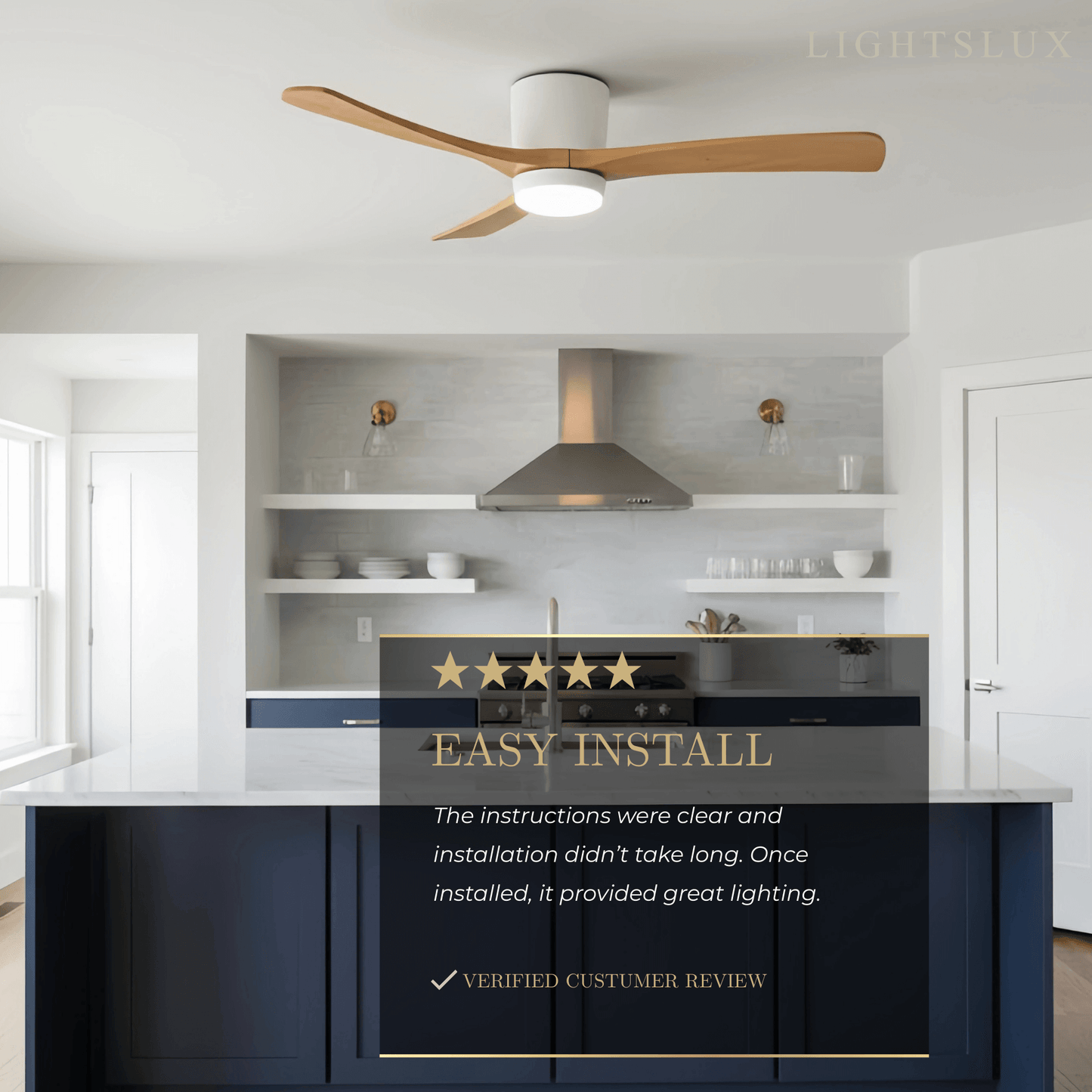 Lunara Nordic Ceiling Fan Light