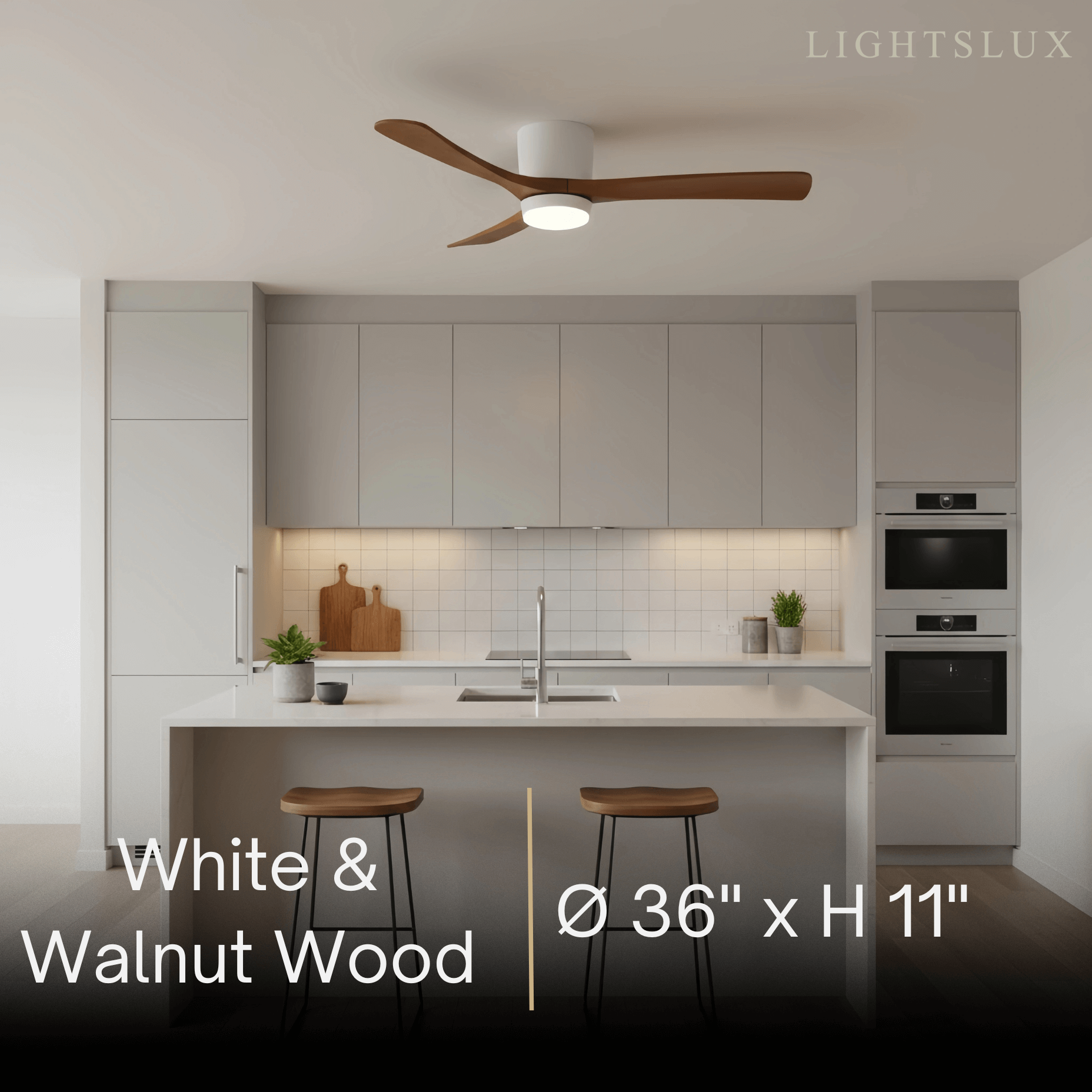 Lunara Nordic Ceiling Fan Light
