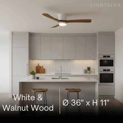 Lunara Nordic Ceiling Fan Light
