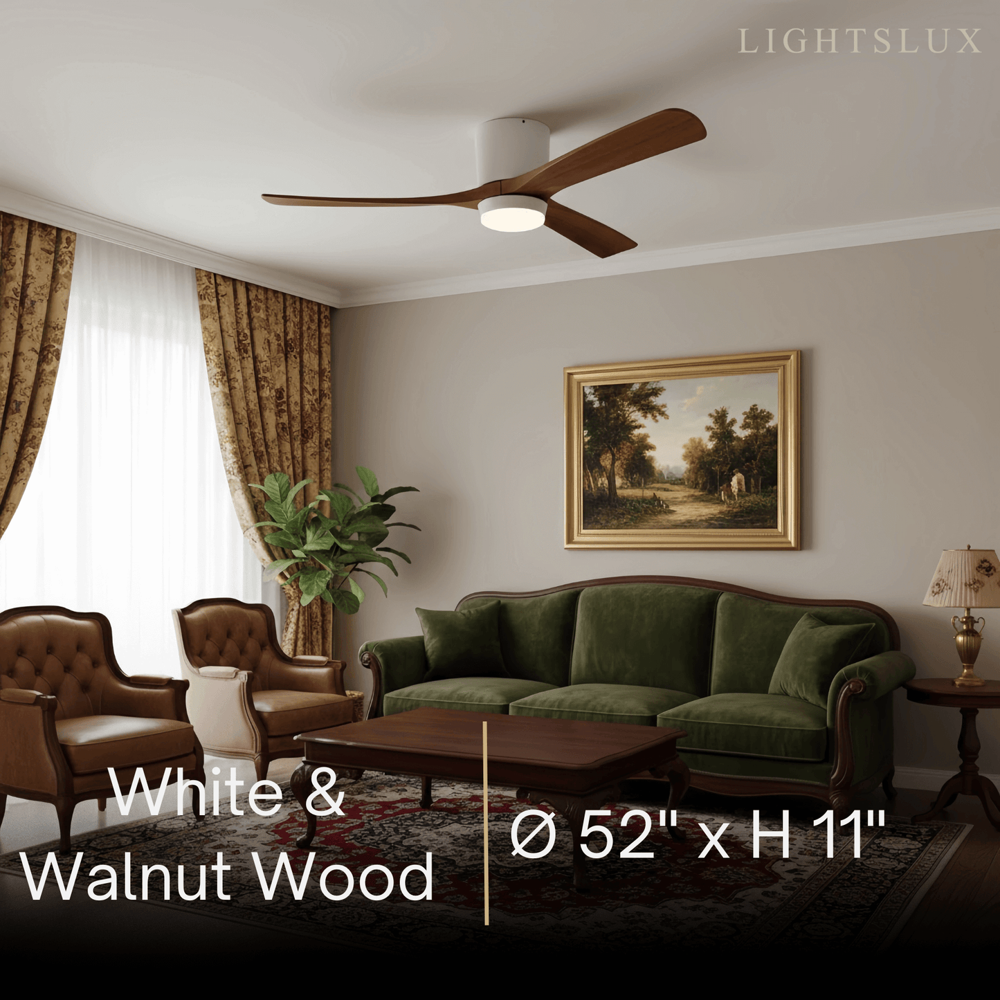 Lunara Nordic Ceiling Fan Light