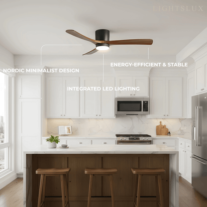 Lunara Nordic Ceiling Fan Light
