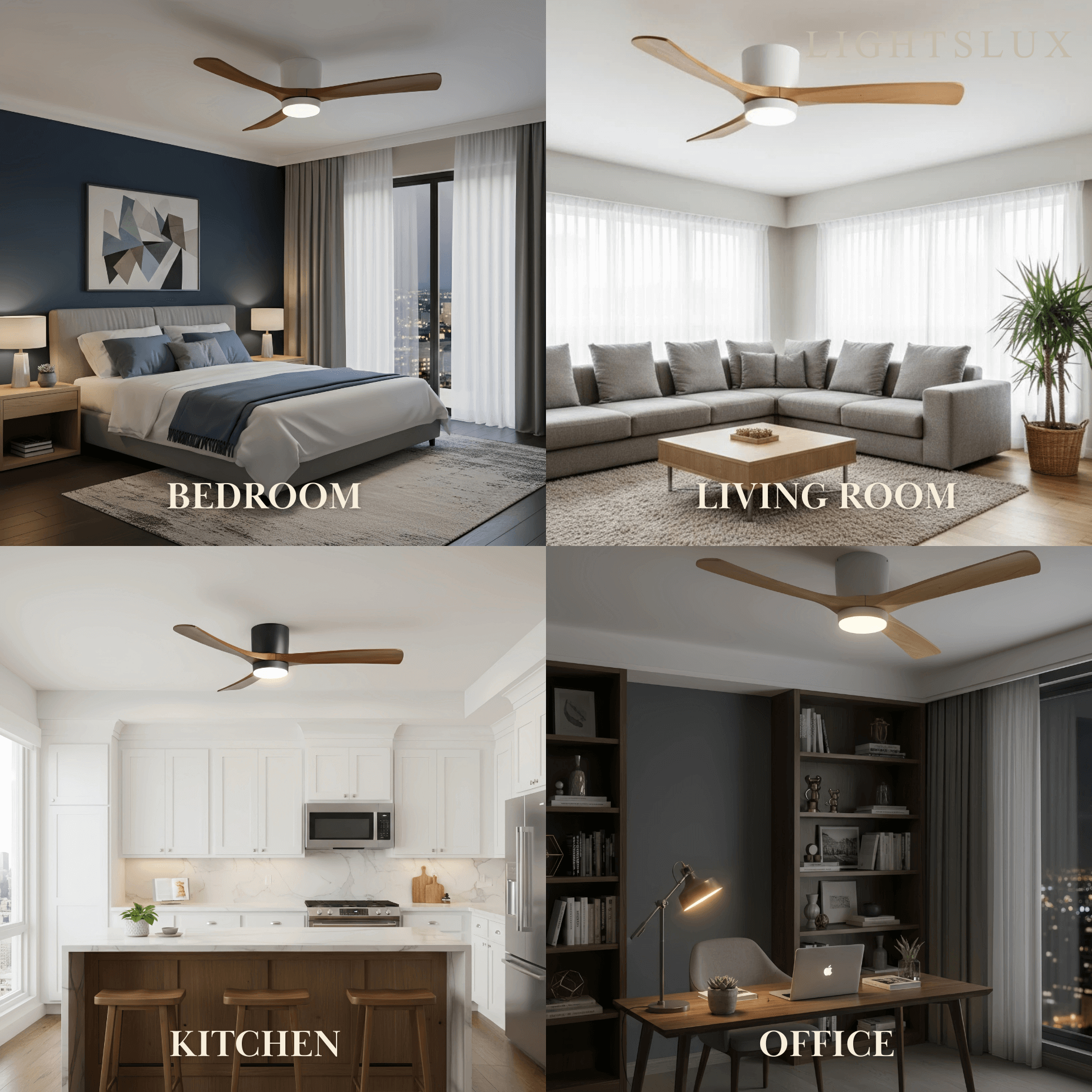 Lunara Nordic Ceiling Fan Light