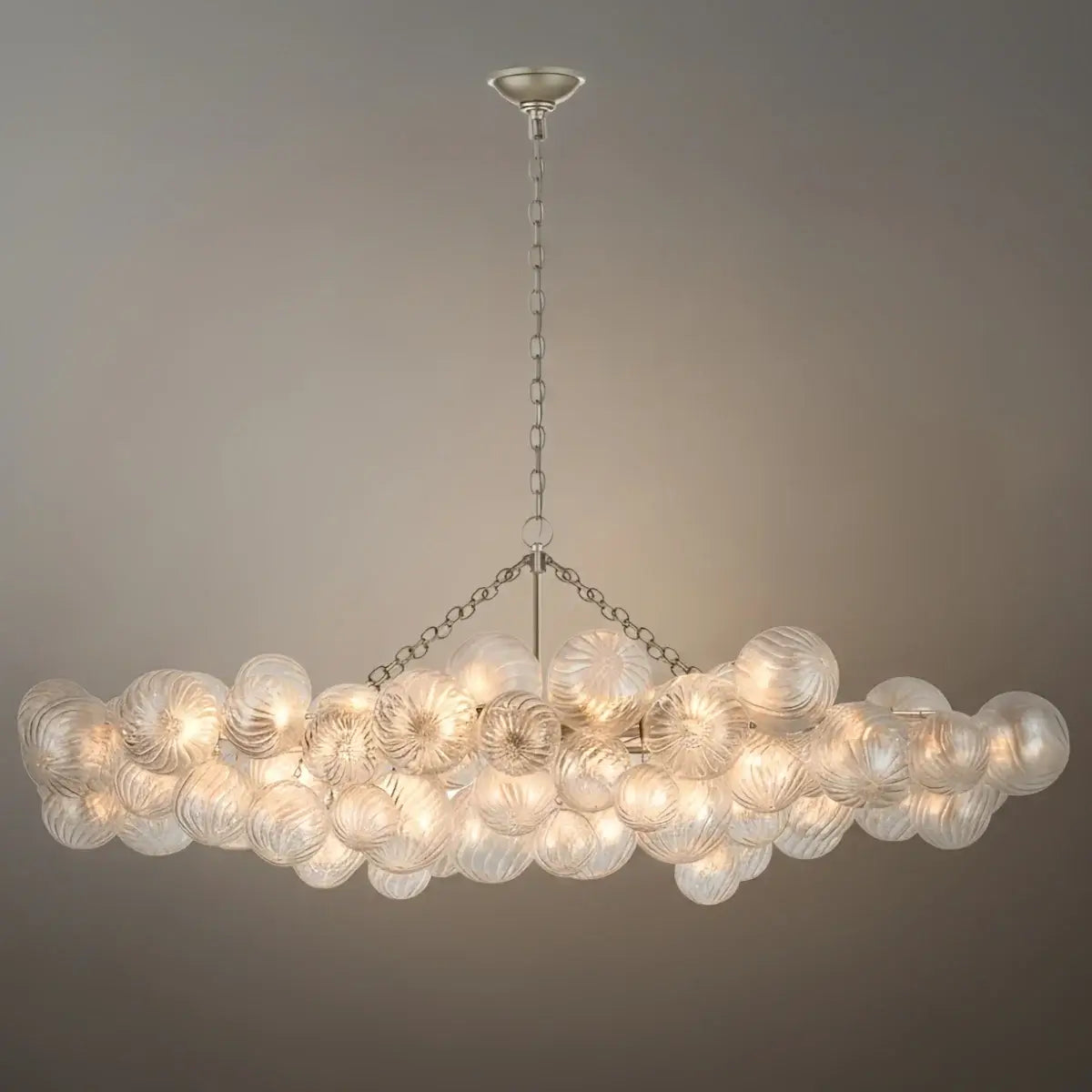 Modern Chandelier – Bubble Etched Glass 