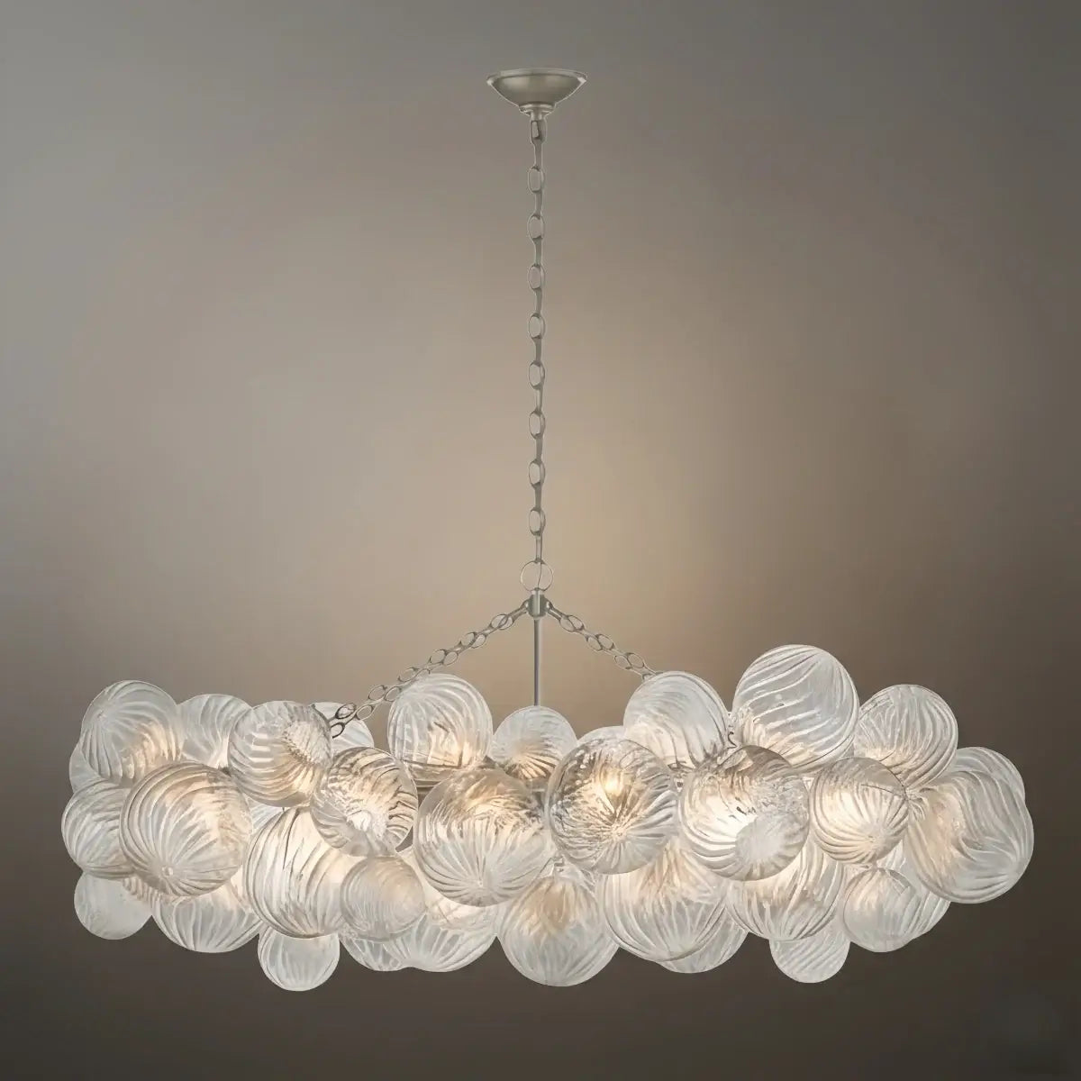 Modern Chandelier – Bubble Etched Glass 