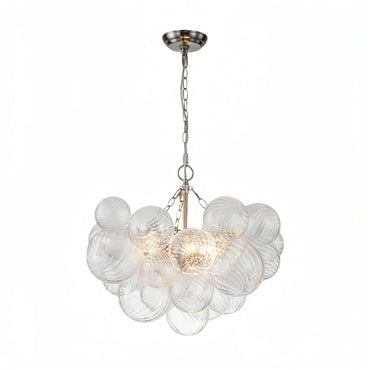 Modern Chandelier – Bubble Etched Glass 