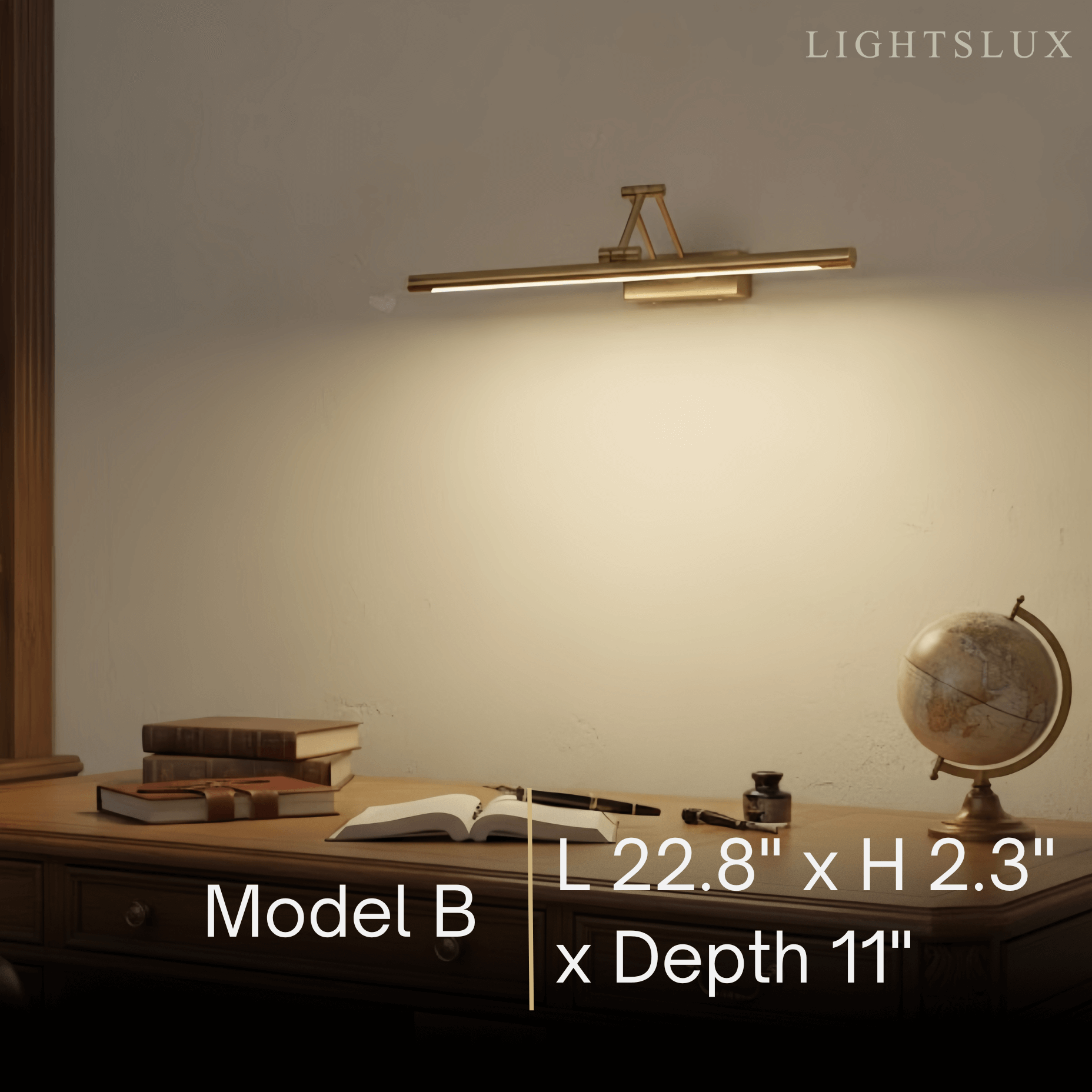 Arcato Modern Adjustable Wall Lamp — Polished Brass Integrated LED