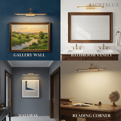 Arcato Modern Adjustable Wall Lamp — Polished Brass Integrated LED