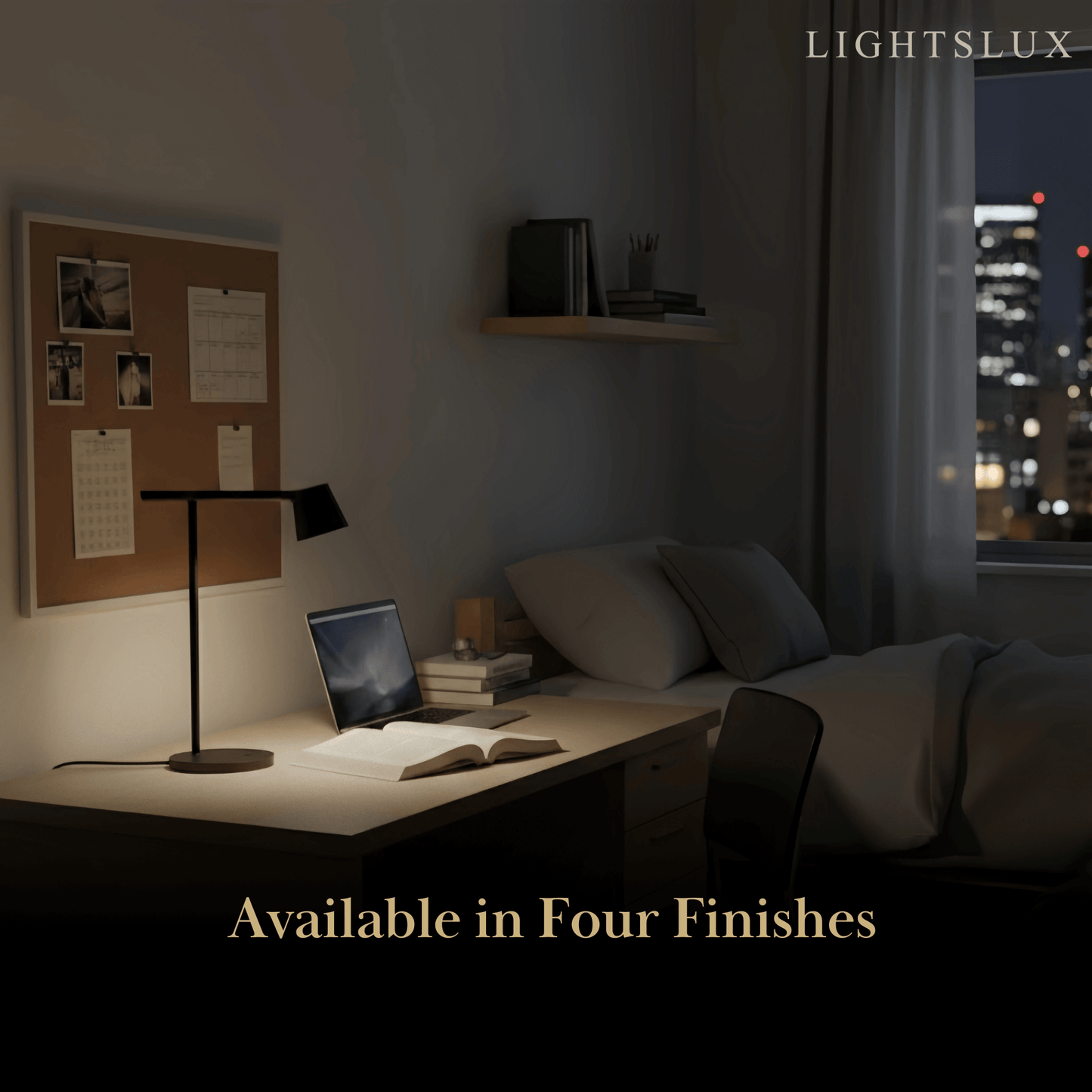 Minimalist Adjustable Table Lamp — Opal Acrylic 