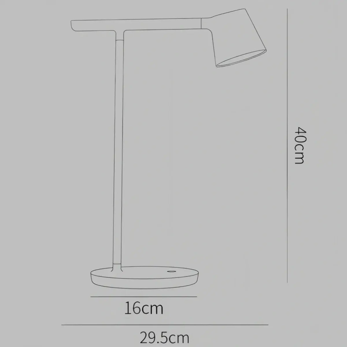 Minimalist Adjustable Table Lamp — Opal Acrylic 