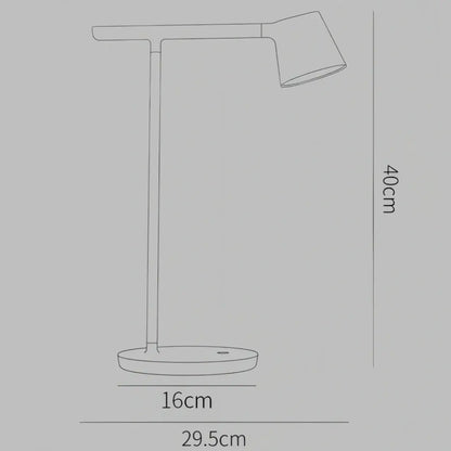 Minimalist Adjustable Table Lamp — Opal Acrylic 