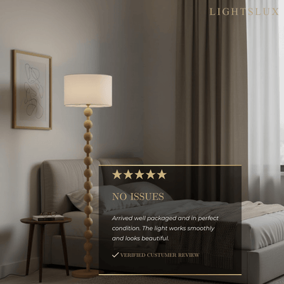Solid Ash Wood Floor Lamp 