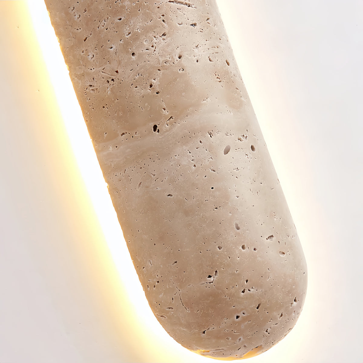 Minimalist Travertine Pillar Wall Lamp 