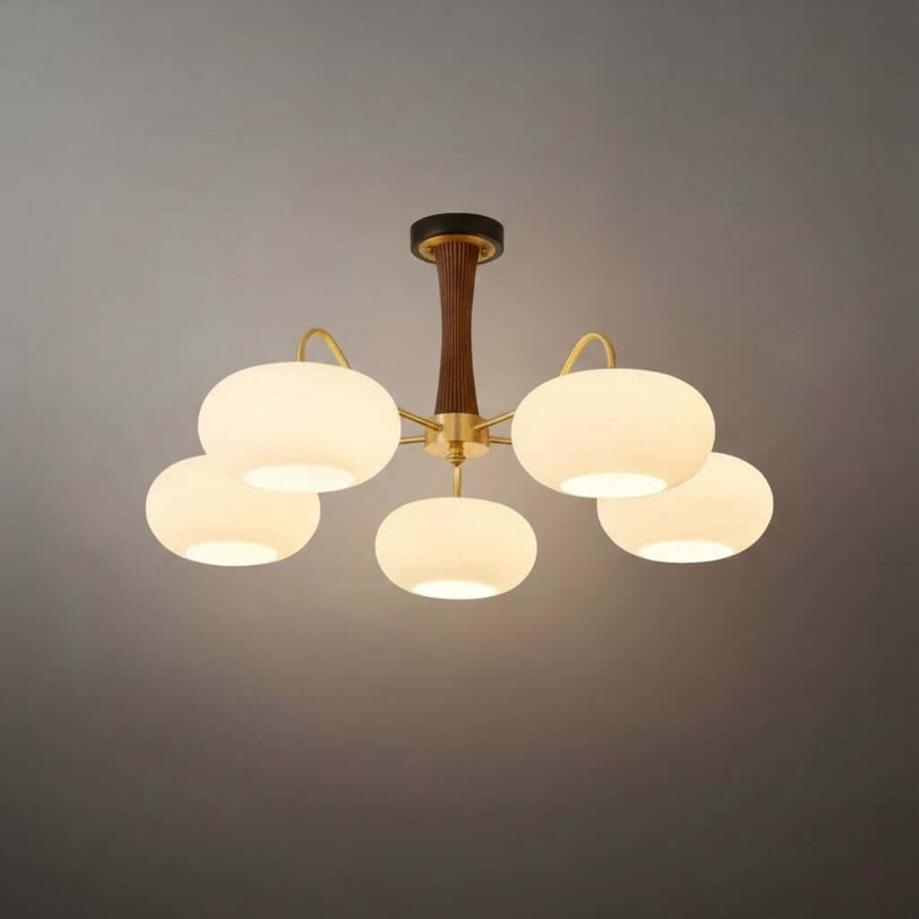 Pendant Light – Mulberry Silk White Globe Ceiling Lamp for Living Room