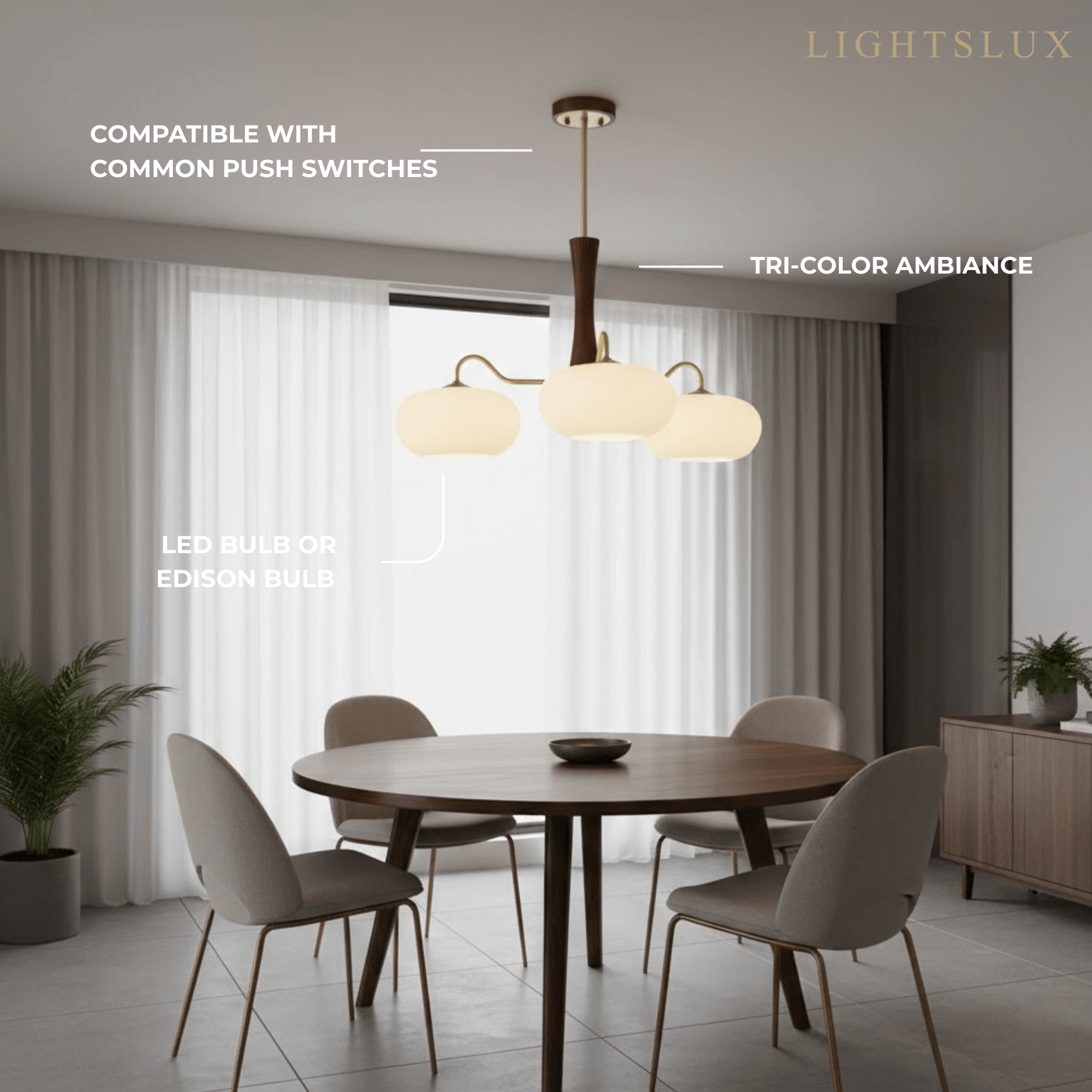 Pendant Light – Mulberry Silk White Globe Ceiling Lamp for Living Room