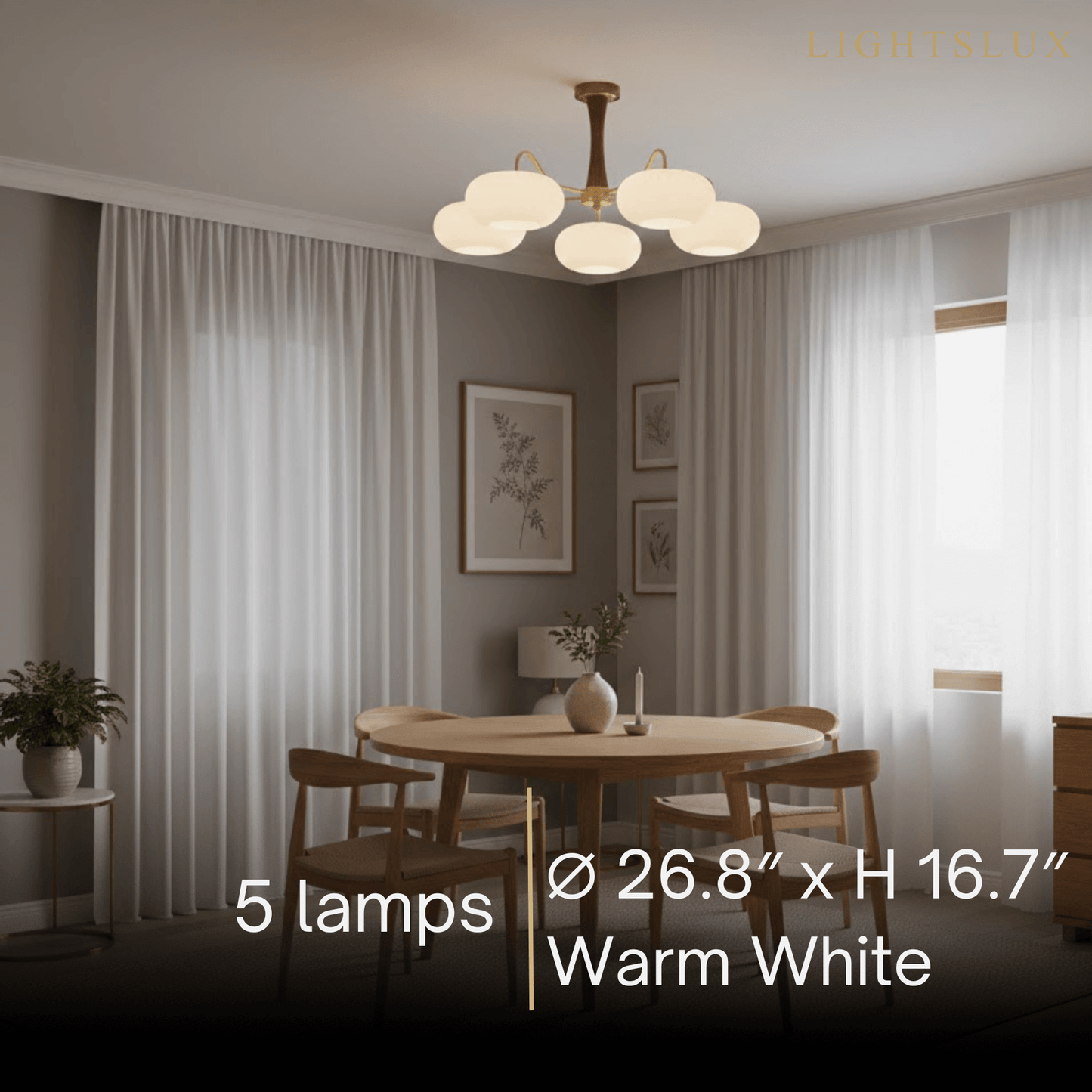 Pendant Light – Mulberry Silk White Globe Ceiling Lamp for Living Room