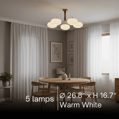 Pendant Light – Mulberry Silk White Globe Ceiling Lamp for Living Room