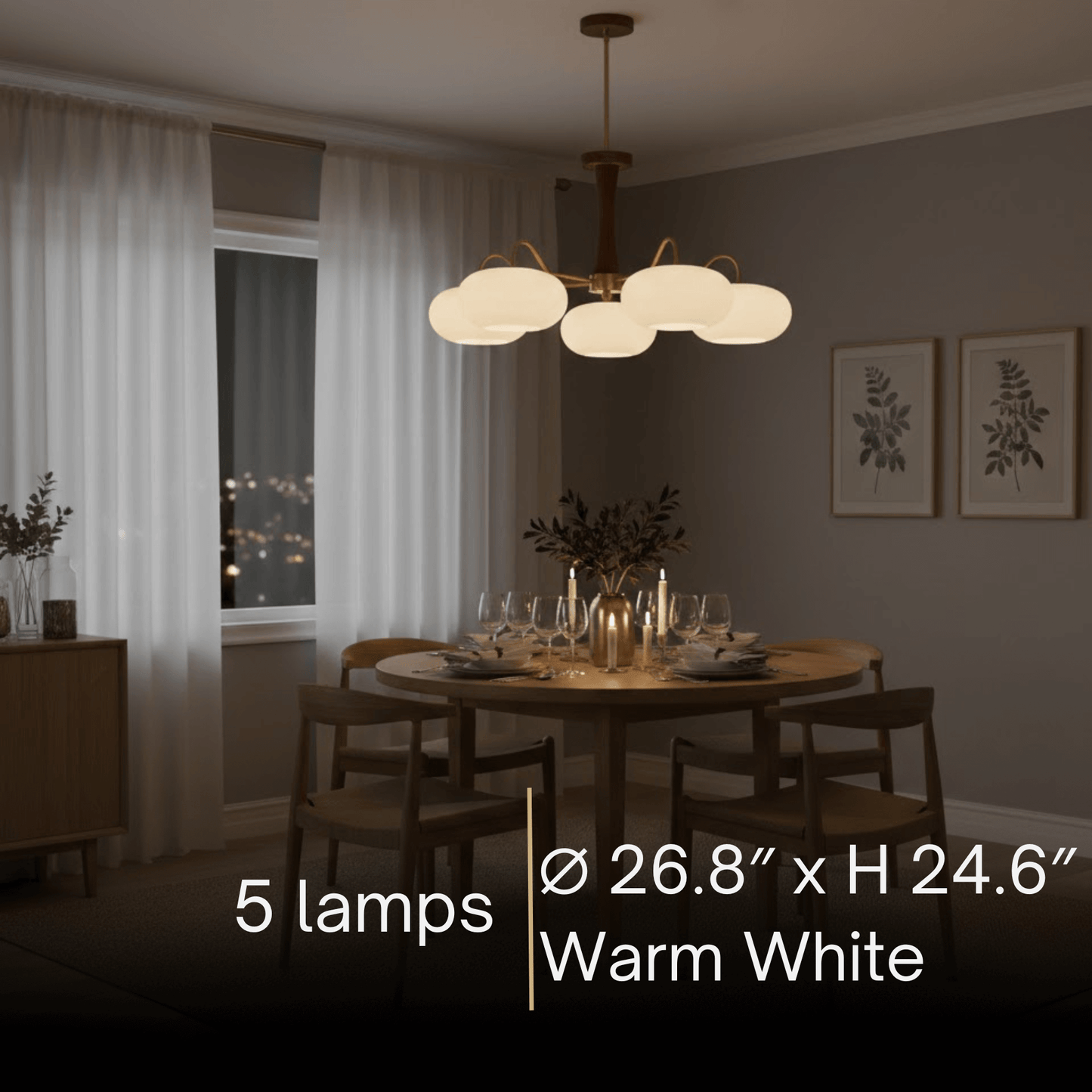 Pendant Light – Mulberry Silk White Globe Ceiling Lamp for Living Room