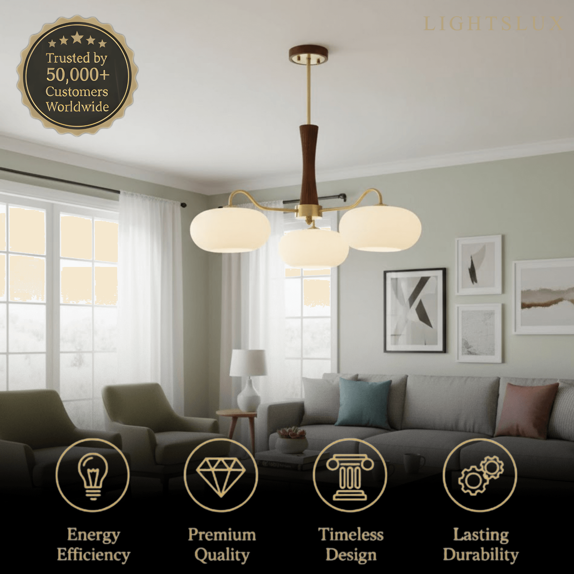 Pendant Light – Mulberry Silk White Globe Ceiling Lamp for Living Room