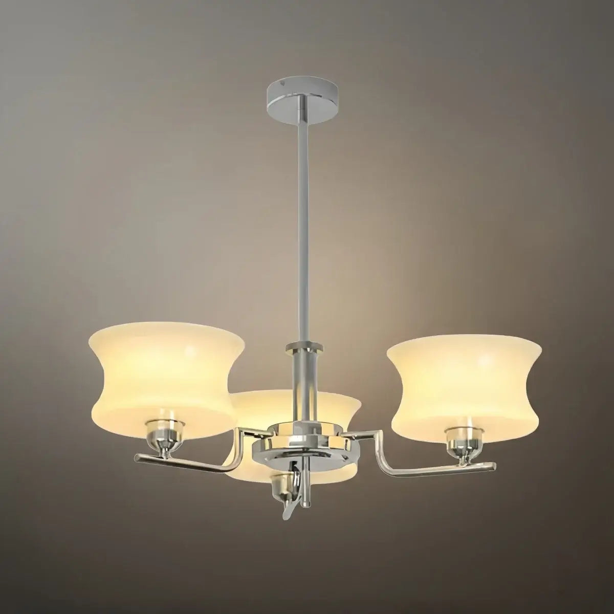 Vintage Chandelier – Gold or Chrome Glass Ceiling Light