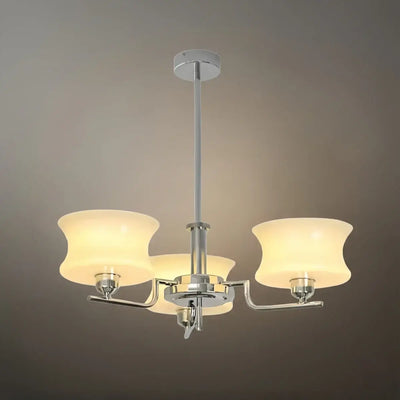 Vintage Chandelier – Gold or Chrome Glass Ceiling Light