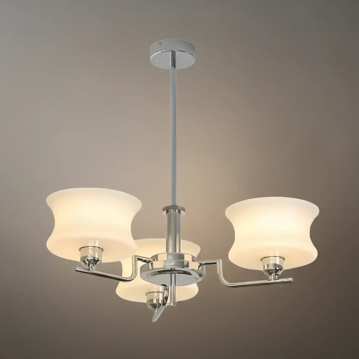 Vintage Chandelier – Gold or Chrome Glass Ceiling Light