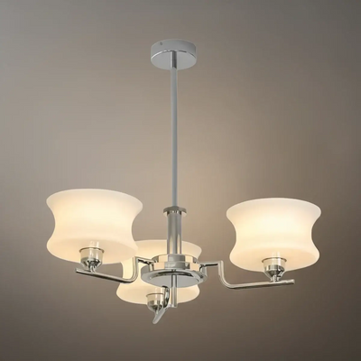 Vintage Chandelier – Gold or Chrome Glass Ceiling Light