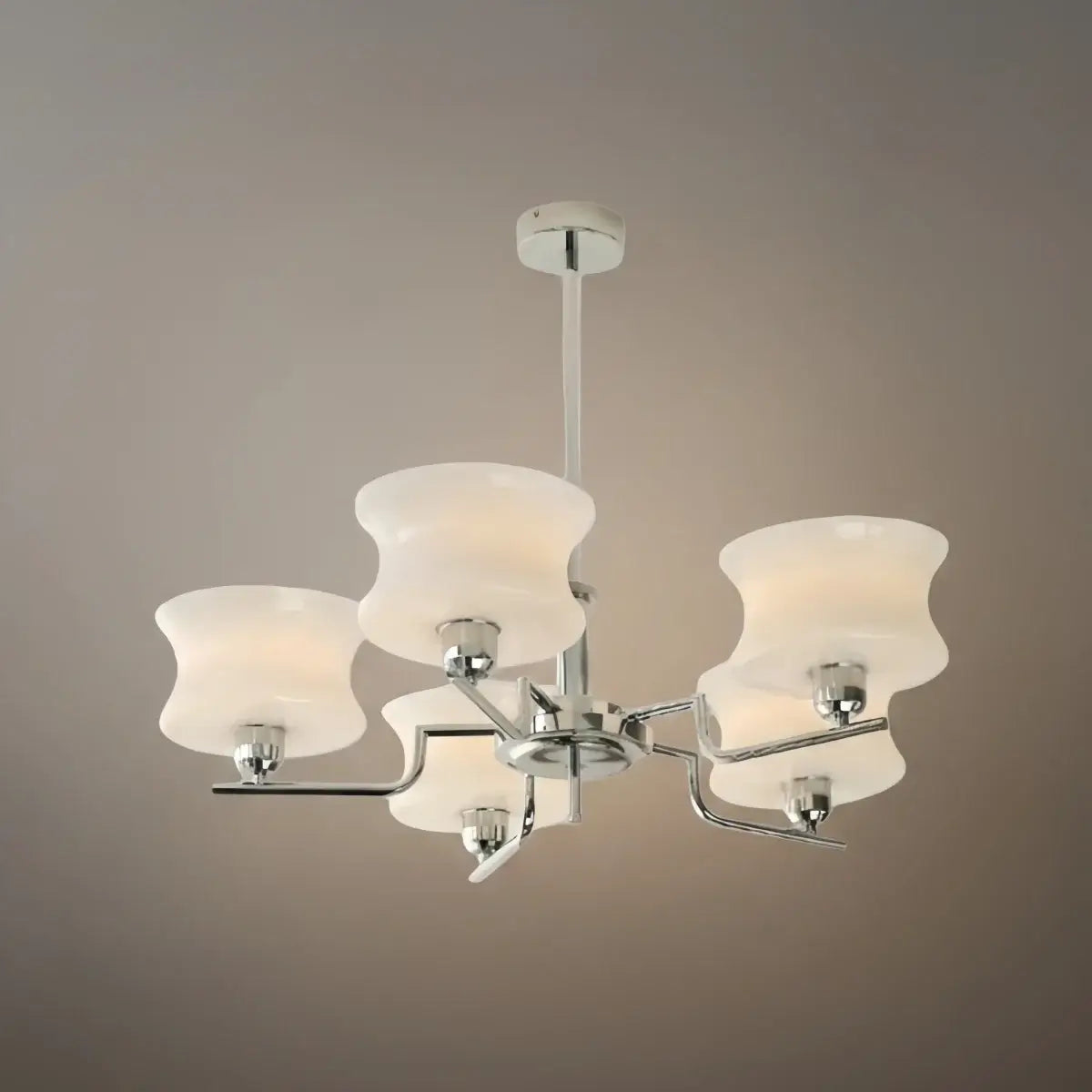 Vintage Chandelier – Gold or Chrome Glass Ceiling Light
