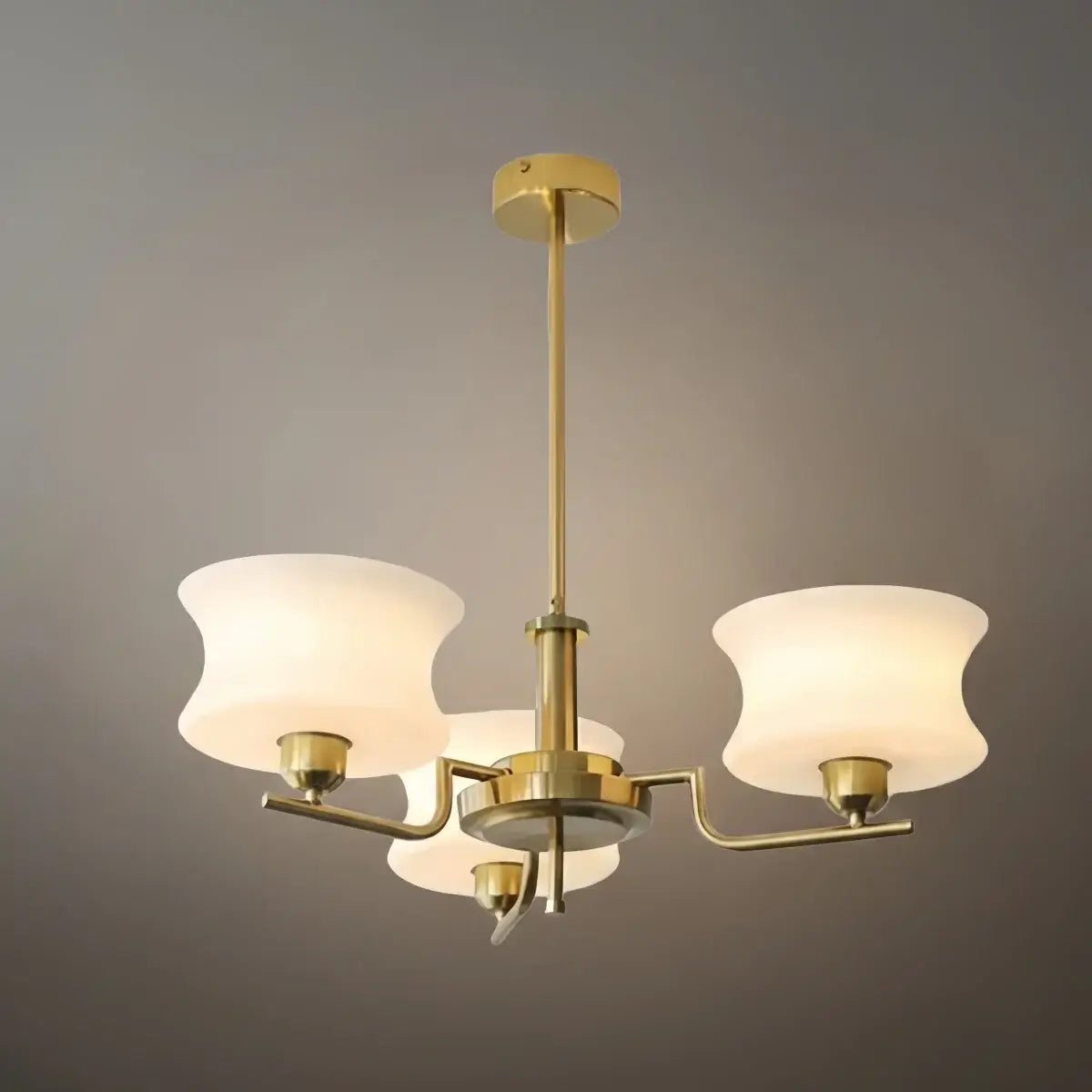 Vintage Chandelier – Gold or Chrome Glass Ceiling Light