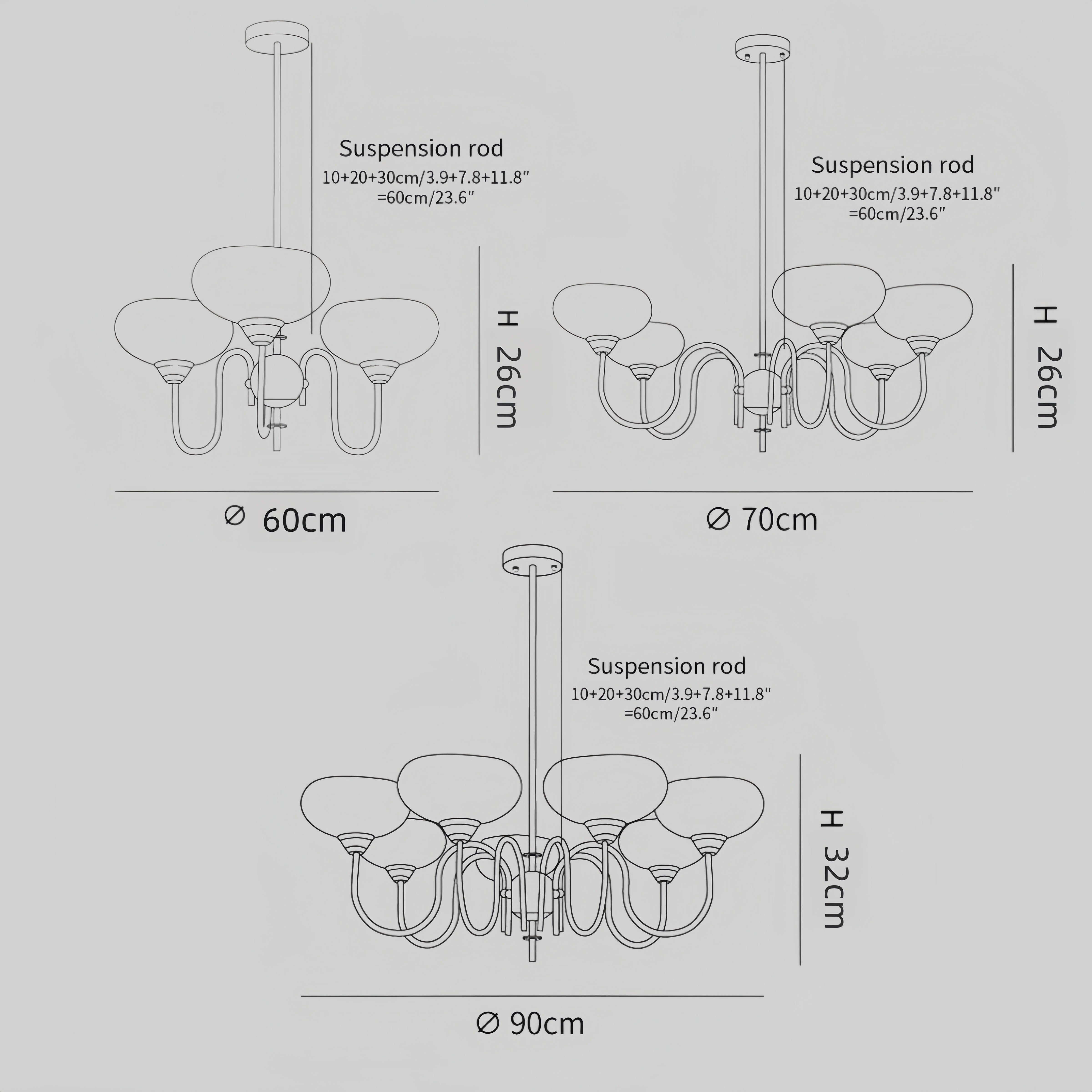 Moderner Glas-Kronleuchter – Gold- oder Chrom-Deckenleuchte mit mehreren Leuchten für das Esszimmer
