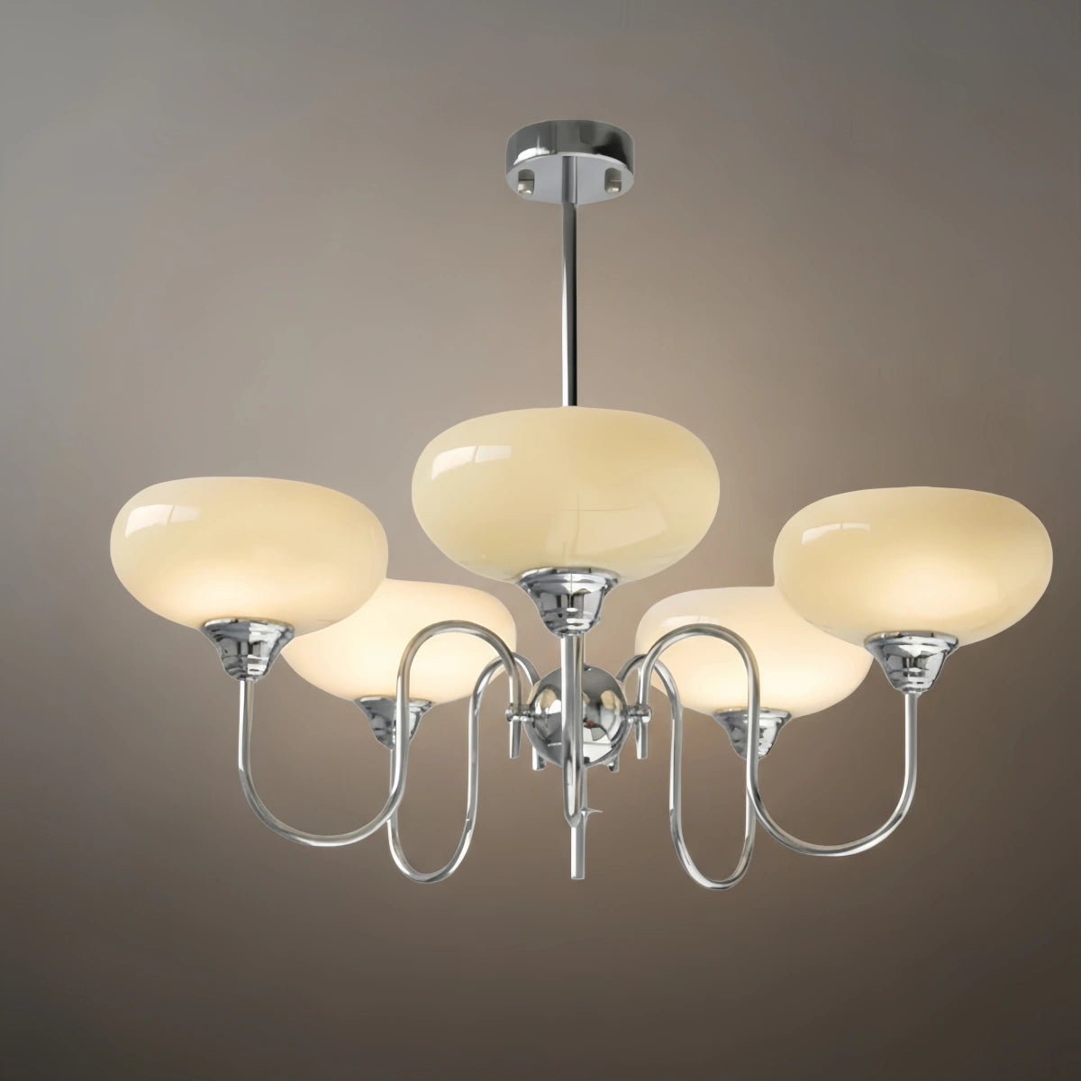 Modern Glass Chandelier – Gold or Chrome Multi-Light Ceiling Lamp