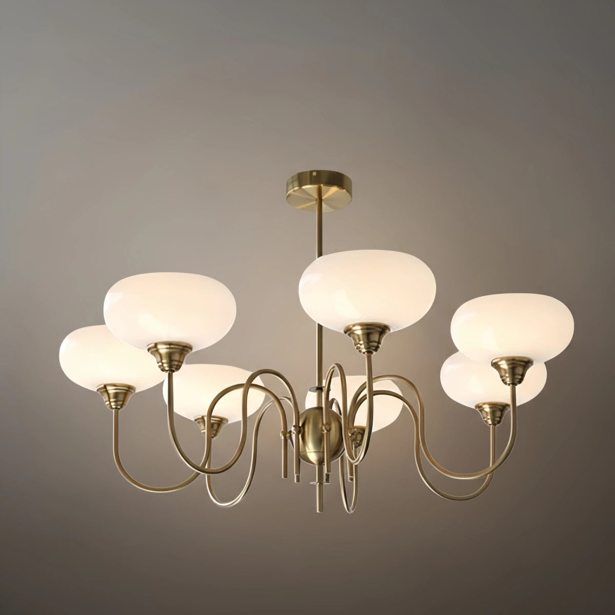Modern Glass Chandelier – Gold or Chrome Multi-Light Ceiling Lamp