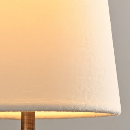 Mid-Century Wall Sconce – Fabric Shade and Wood Wall Light in Bronze for Bedroom