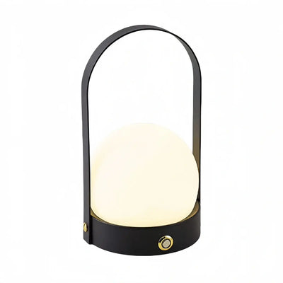 Modern Portable Table Lamp – LED Glass Lantern Light 