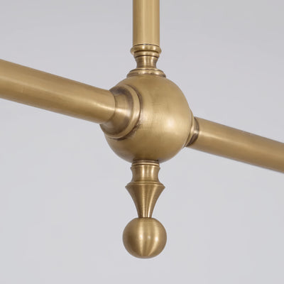 Modern Brass Pendant Light – White Ceramic Island Chandelier