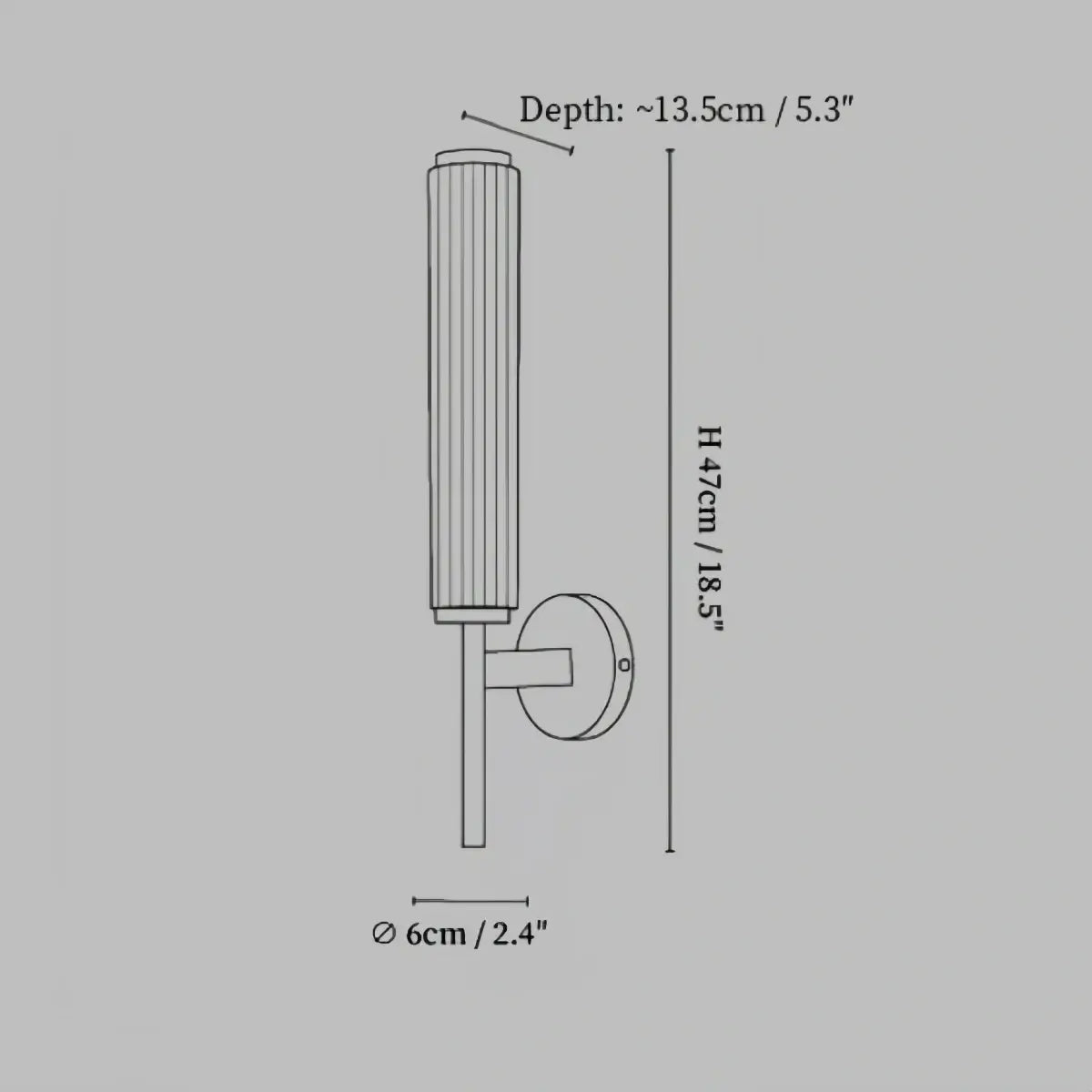 Modern Linear Wall Light – Brass and Glass LED Sconce 