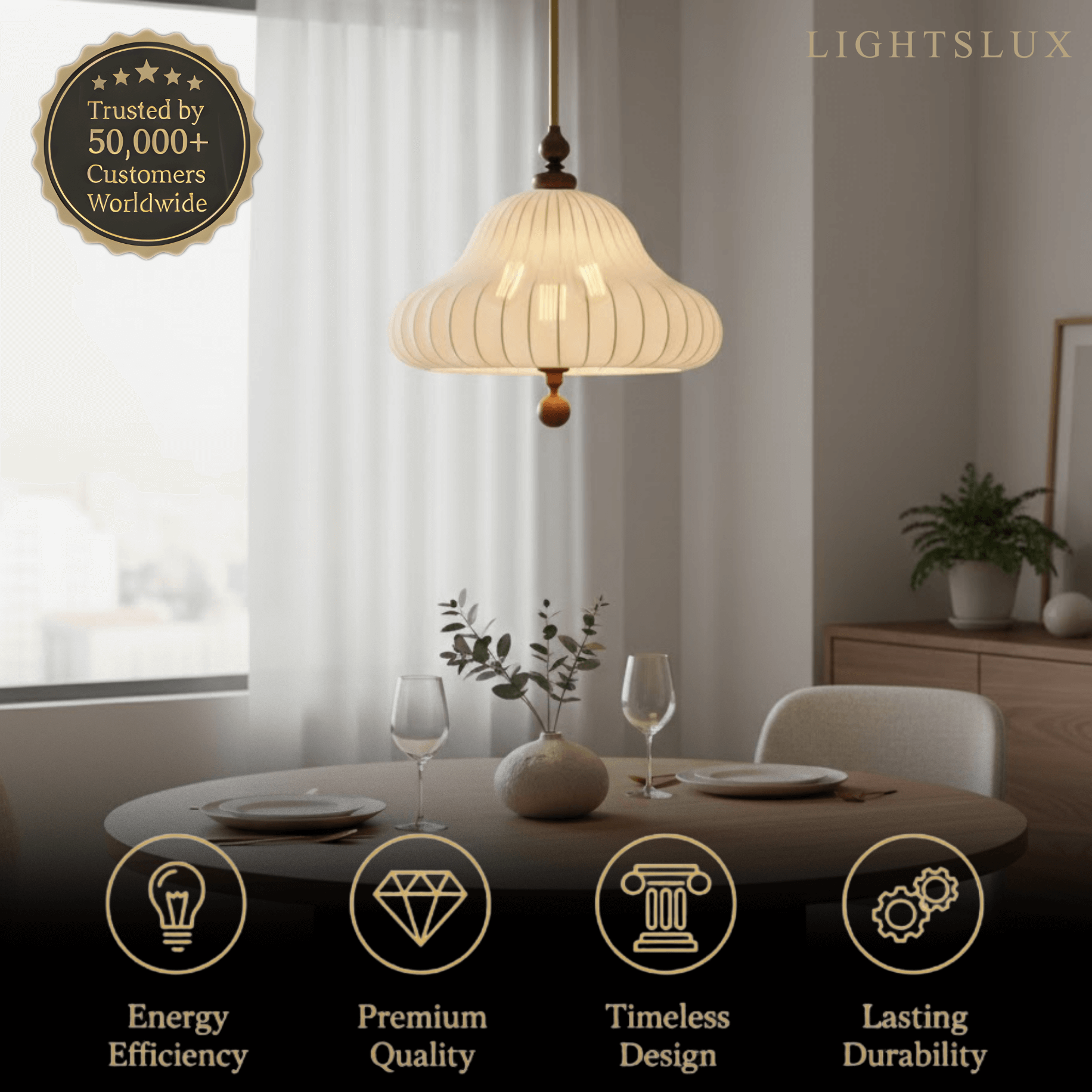 Modern Fabric Pendant Light – Sculptural Flower Ceiling Lamp for Dining Room